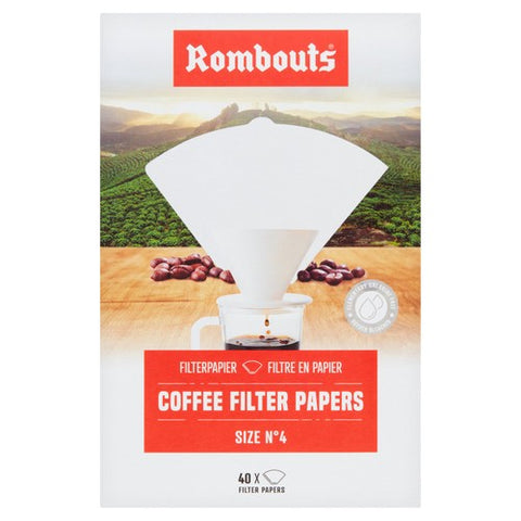 Rombouts Coffee Filter Papers N4 40's (Pack of 2)