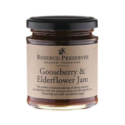 Rosebud Preserves Gooseberry & Elderflower Jam 227g (Pack of 2)