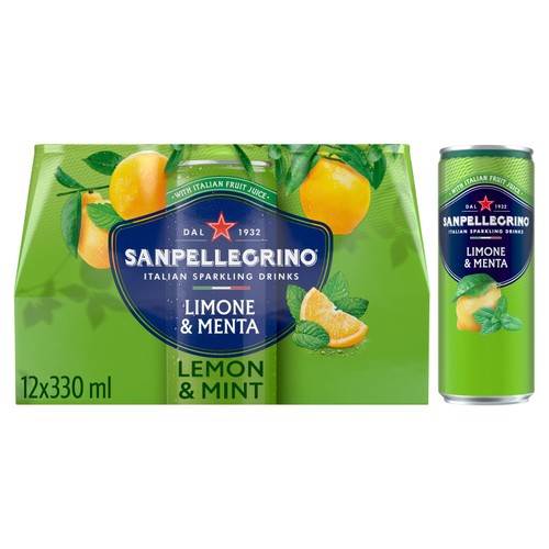 San Pellegrino Lemon & Mint 12 x 330ml (Pack of 2)