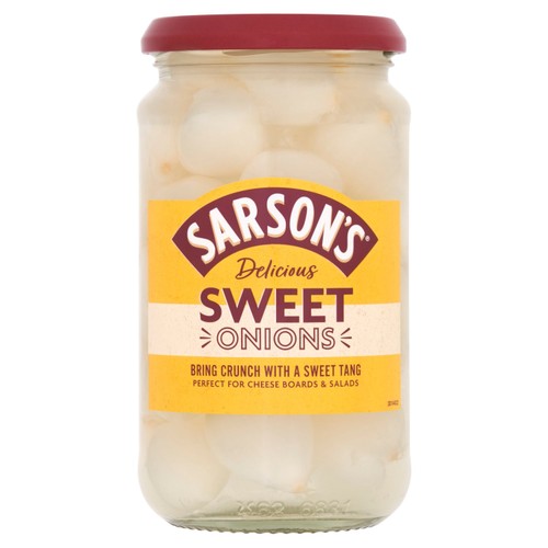 Sarson's Sweet & Mild Silverskin Onions 460g (Pack of 3)