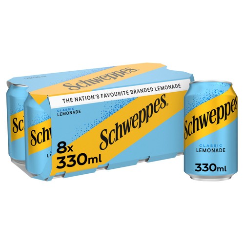Schweppes Lemonade 8 x 330ml (Pack of 2)