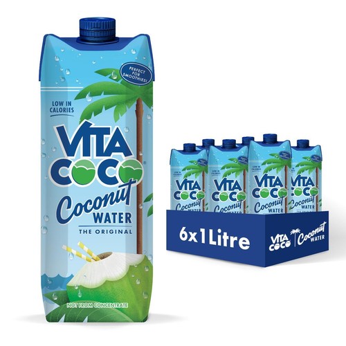 Vita Coco The Original Coconut Water Multipack 6 x 1L, British Import (Pack of 2)