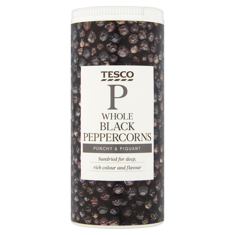 Tesco Whole Black Peppercorns 100G