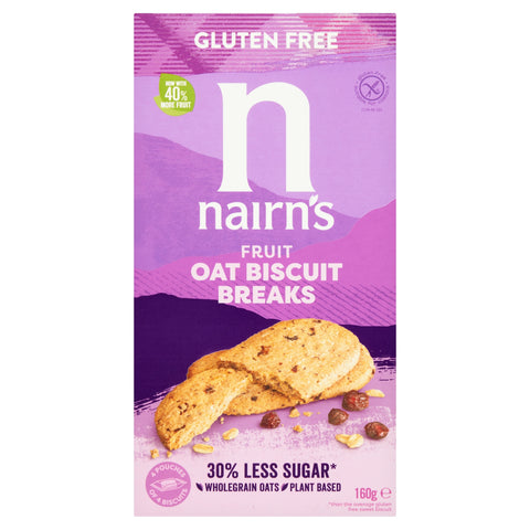 Nairn's Gluten Free Biscuit Breaks - Oats & Fruit 160g