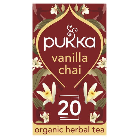 Pukka Organic Vanilla Chai Tea 20 Herbal Tea Bags 40g