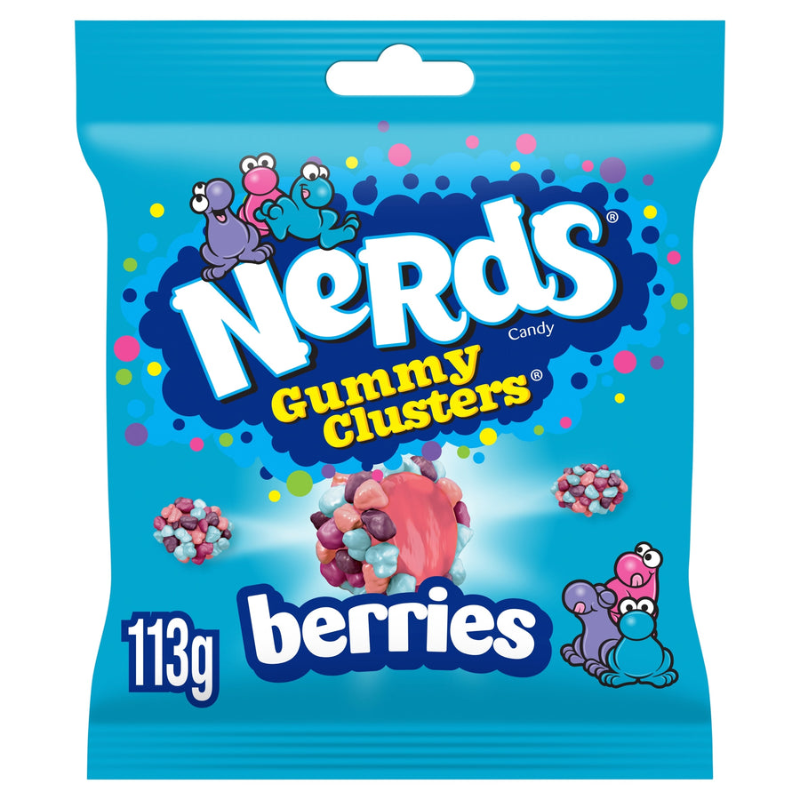 Nerds Candy Sweets Gummy Clusters Sharing Bag Berries 113g
