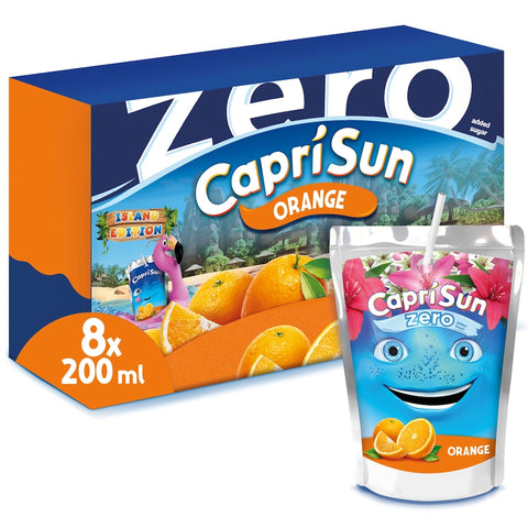 Capri-Sun Zero Orange 8 x 200ml Kids' Juice Drink