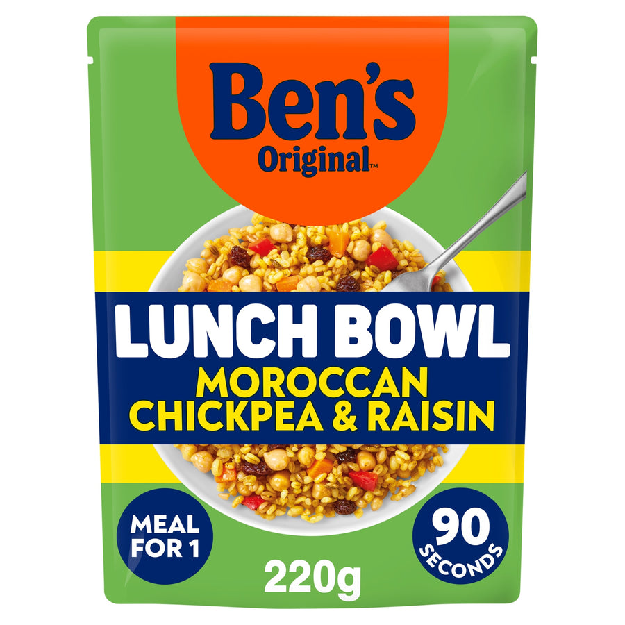 Bens Original Lunch Bowl Moroccan Style Microwave Grains Instant Meal 220g