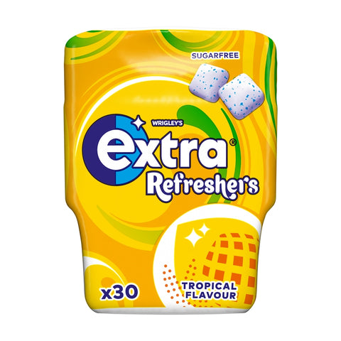 Extra Refreshers Tropical Chewing Gum Bottle 30 Pieces