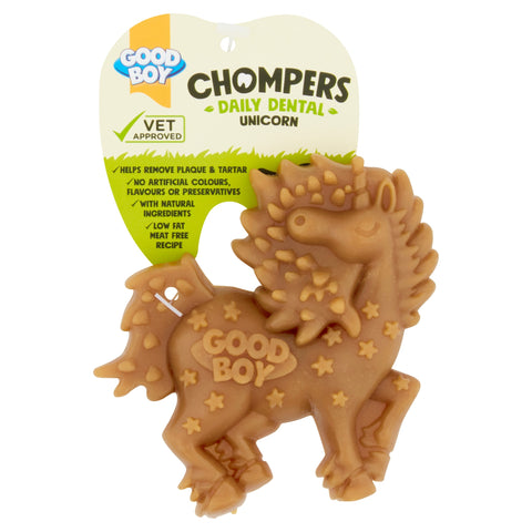 Good Boy Chompers Dog Treats Unicorn Dental Chew 60g