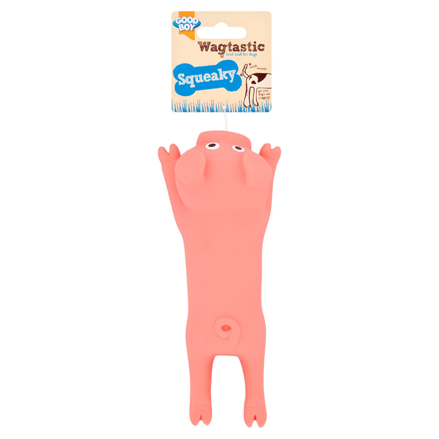 Good Boy Wagtastic Squeaky Pig Dog Toy