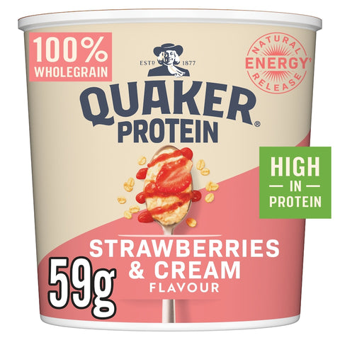 Quaker Protein Porridge Pot - Strawberries & Cream Flavour 59g