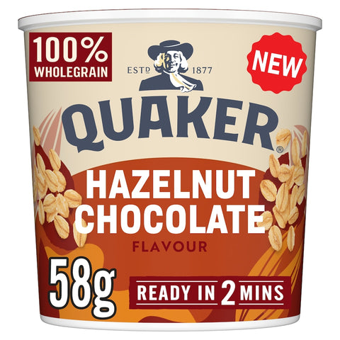 Quaker Hazelnut Chocolate Porridge Pot 58g