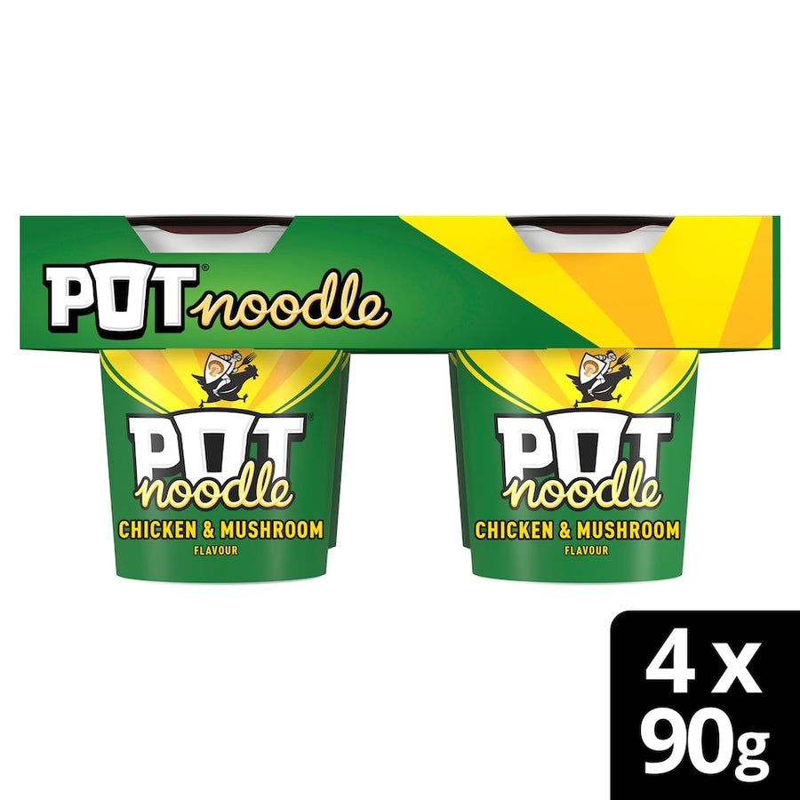 Pot Noodle Chicken & Mushroom Instant Noodles Multipack 4x90g