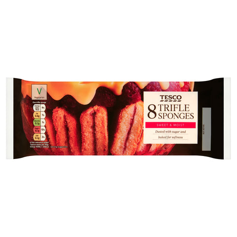 Tesco Trifle Sponges 8 Pack 160g