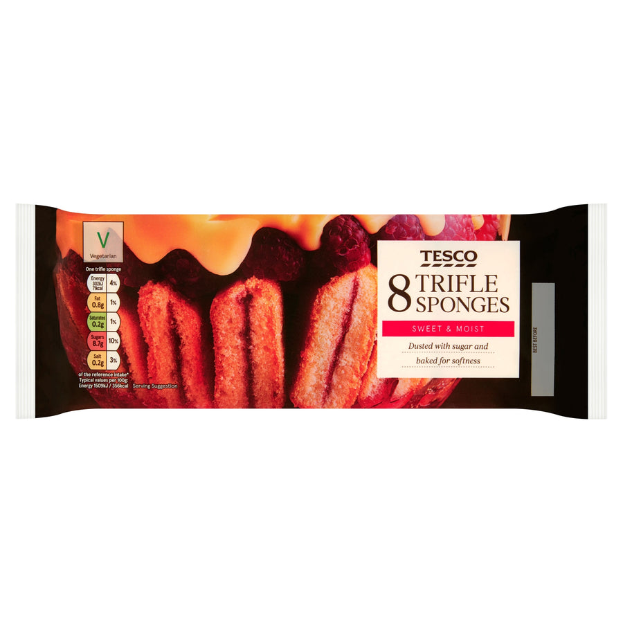 Tesco Trifle Sponges 8 Pack 160g