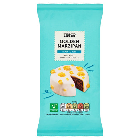 Tesco Sweet Golden Marzipan Ready to Roll 500g