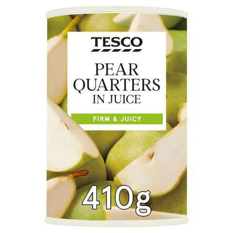 Tesco Pear Quarters in Juice 410g