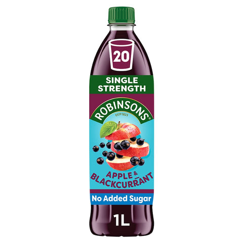 Robinsons Apple & Blackcurrant No Added Sugar Squash 1L