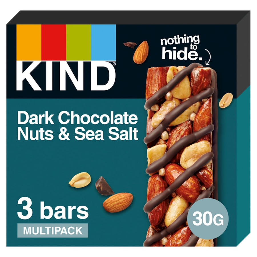 KIND Dark Chocolate Nuts & Sea Salt Cereal Bars 3x30g