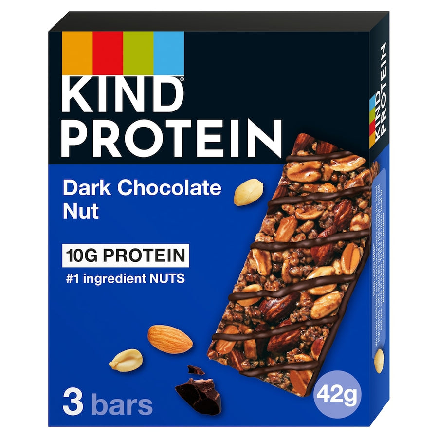 Kind Protein Dark Chocolate Nut Snack Bar 3X42g