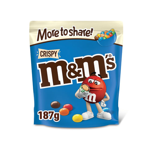 M&M's Crispy Milk Chocolate Pouch Bag 187g