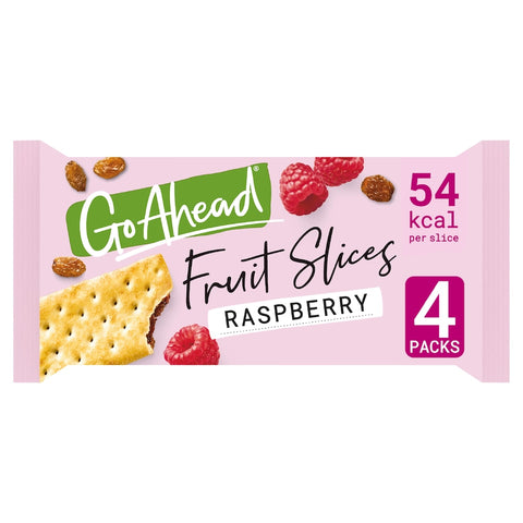 Go Ahead Raspberry Crispy Fruit Slices Snack Bars Multipack 4 x 43.6g