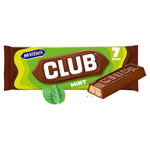 Mcvitie's Club Mint Biscuit Bars 7X22G