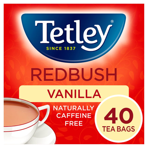 Tetley Redbush Vanilla Tea Bags 40 Pack 100g