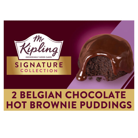 Mr Kipling Signature Belgian Chocolate Brownie Pudding Cake Dessert 2x105g