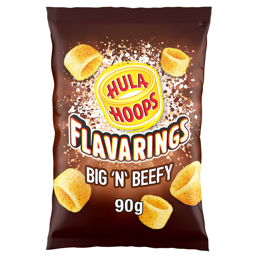 Hula Hoops Flavarings Big'N'Beefy Sharing Crisps 90g