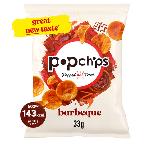Popchips Barbeque Grab Bag Crisps 33g