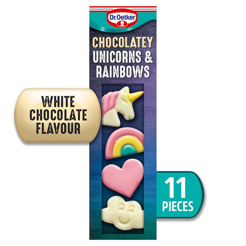 Dr Oetker 11 White Chocolate Unicorns & Rainbows 18G