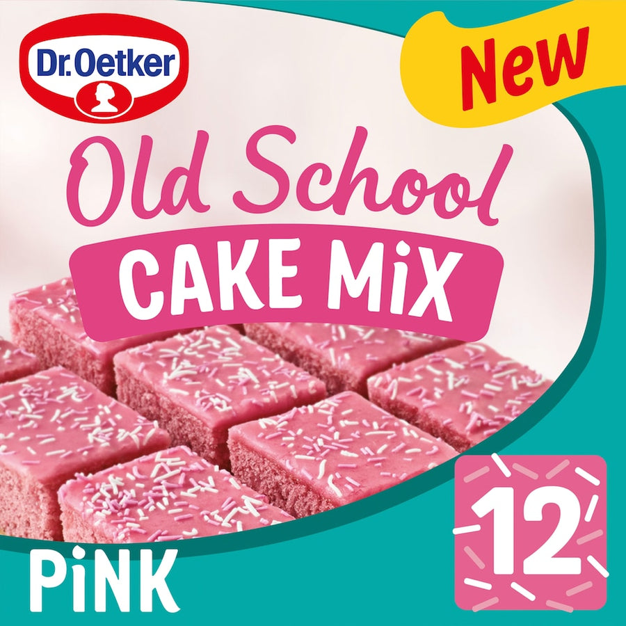 Dr. Oetker Pink Old School Traybake Cake Mix 436g