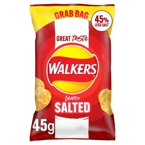 Walkers Lightly Salted Less Salt Grab Bag Crisps 45g