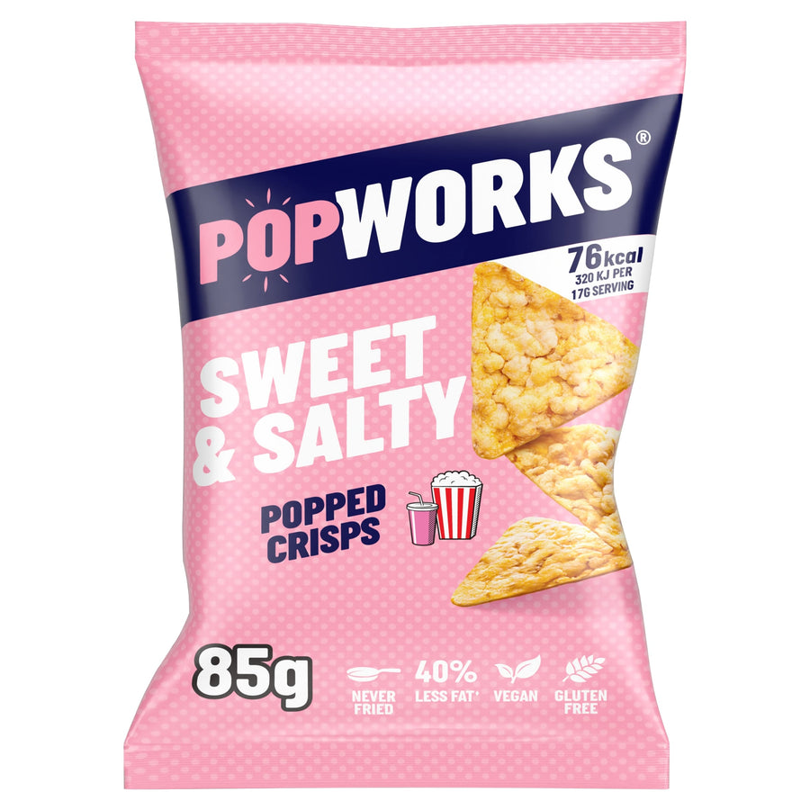 Popworks Sweet & Salty Sharing Bag Popped Crisps 85g