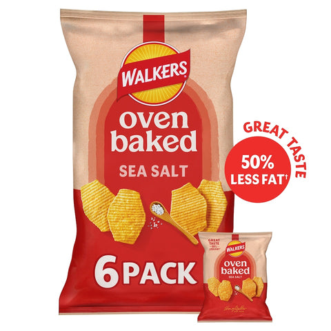 Walkers Baked Salted Multipack Crisps 6x22g