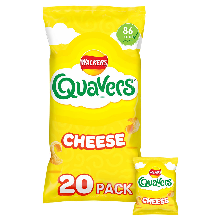 Walkers Quavers Cheese Flavour Potato Crisps 20 x 16g