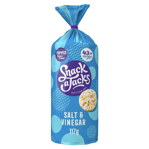 Snack A Jacks Salt & Vinegar Rice Cakes 117G