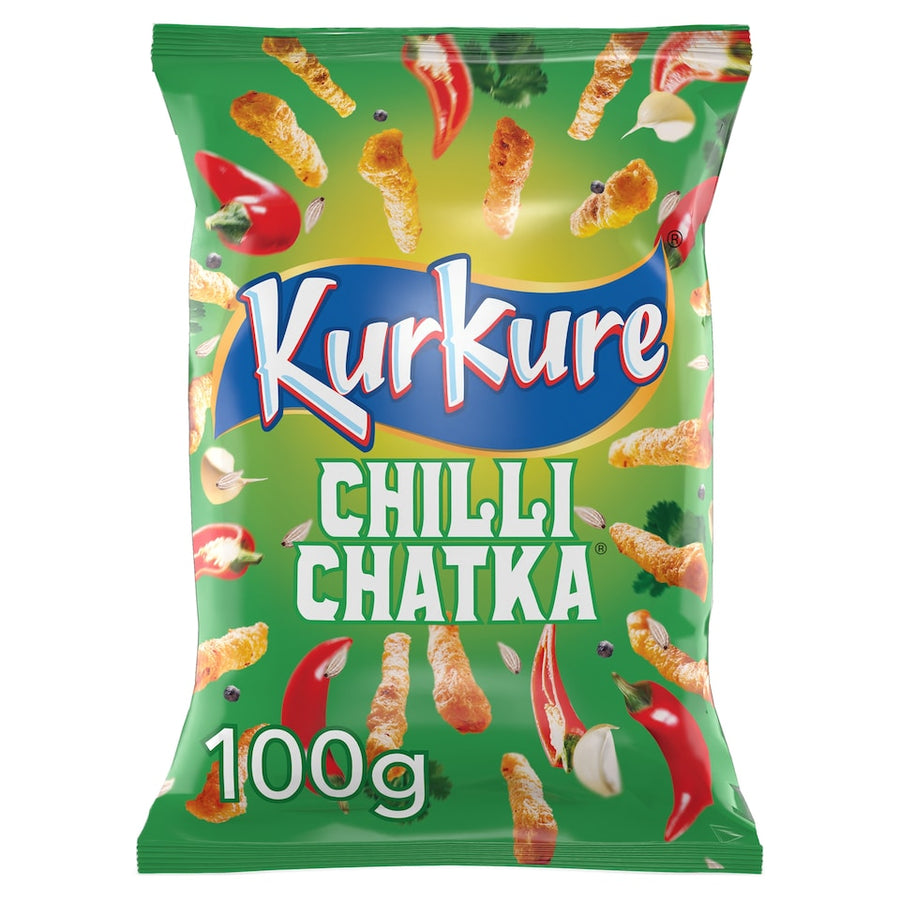Kurkure Chilli Chatka Sharing Bag Crisps 100g