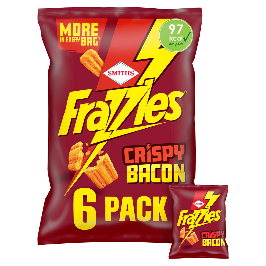 Smiths Frazzles Bacon Multipack Crisps 6 x 20g