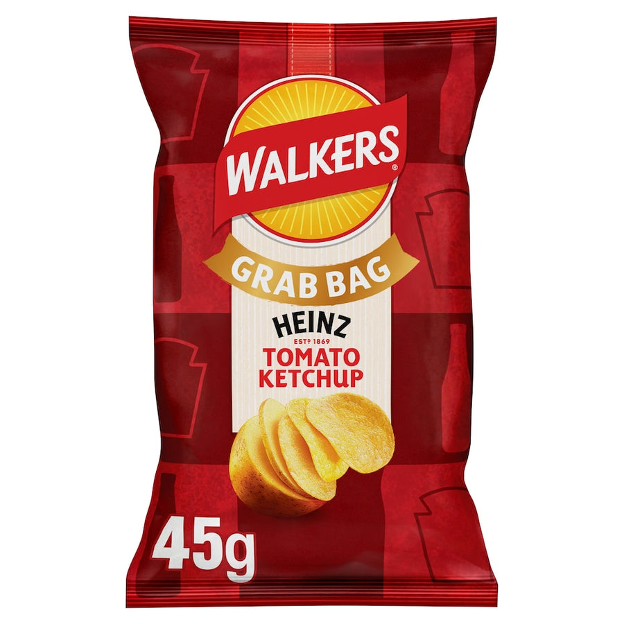 Walkers Heinz Tomato Ketchup Grab Bag Crisps 45g