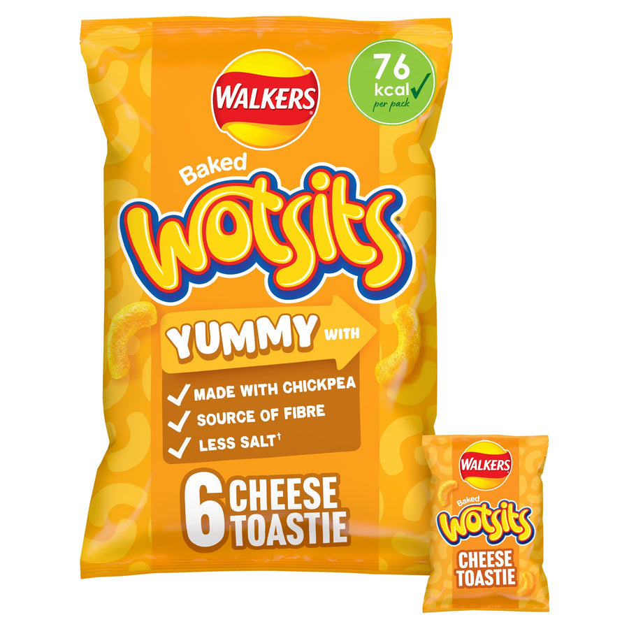 Walkers Wotsits Cheese Toastie Multipack Crisps 6 x 16g