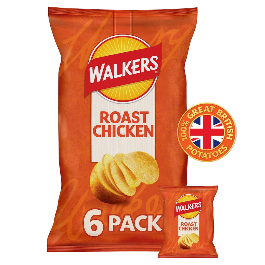 Walkers Roast Chicken Multipack Crisps 6 x 25g