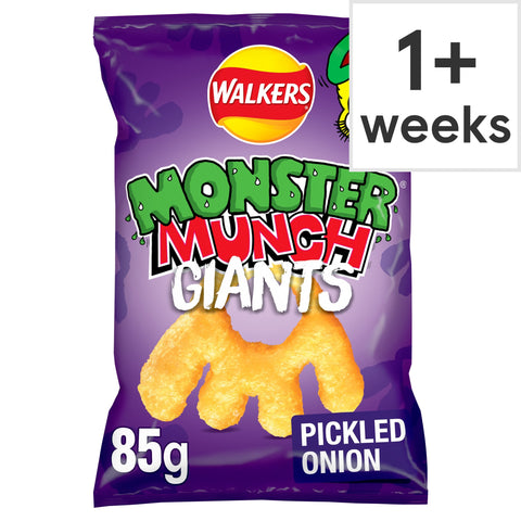 Walkers Monster Munch Giants Pickled Onion Sharing Bag Crisps 85g