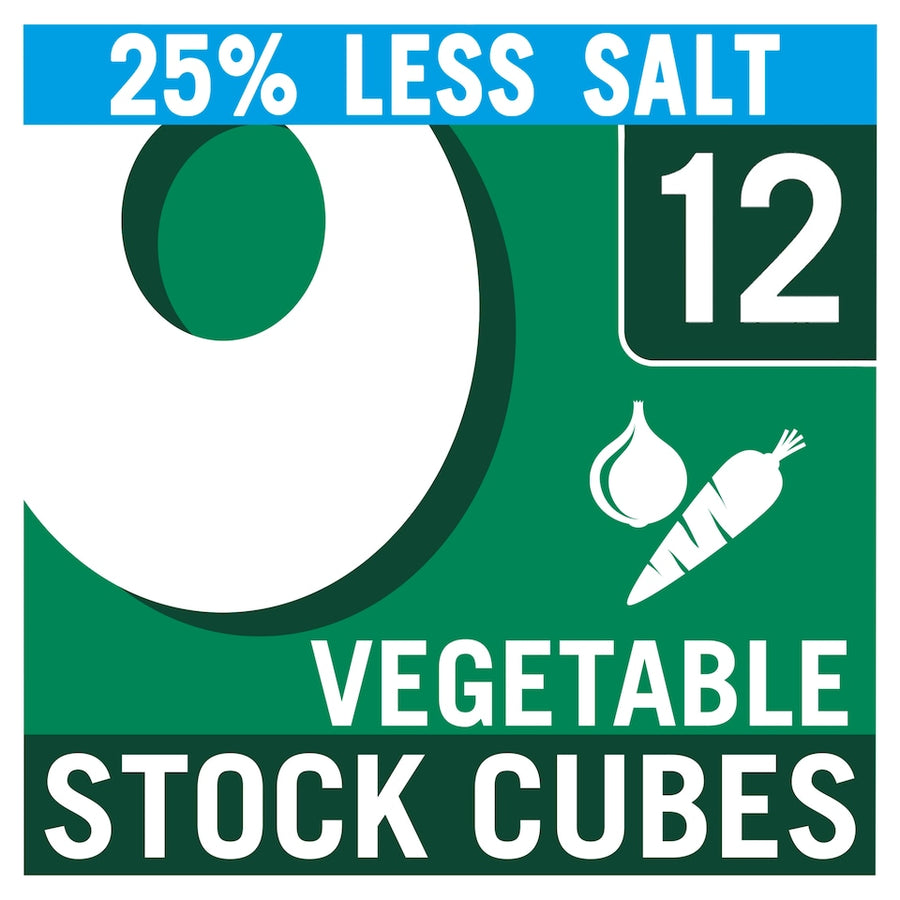 Oxo Reduced Salt Vegetable Stock Cubes 12 Pack 71G