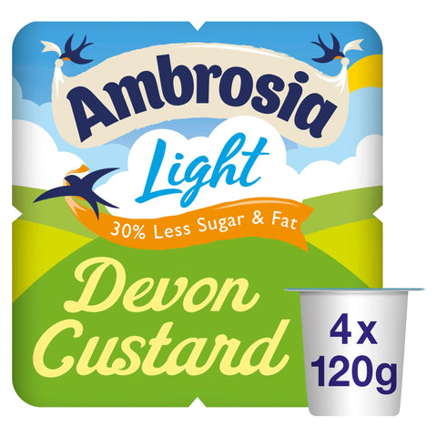 Ambrosia Ready To Eat Light Devon Custard 4 X 120G