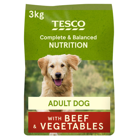 Tesco Beef & Country Vegetable Dry Dog Food 3Kg