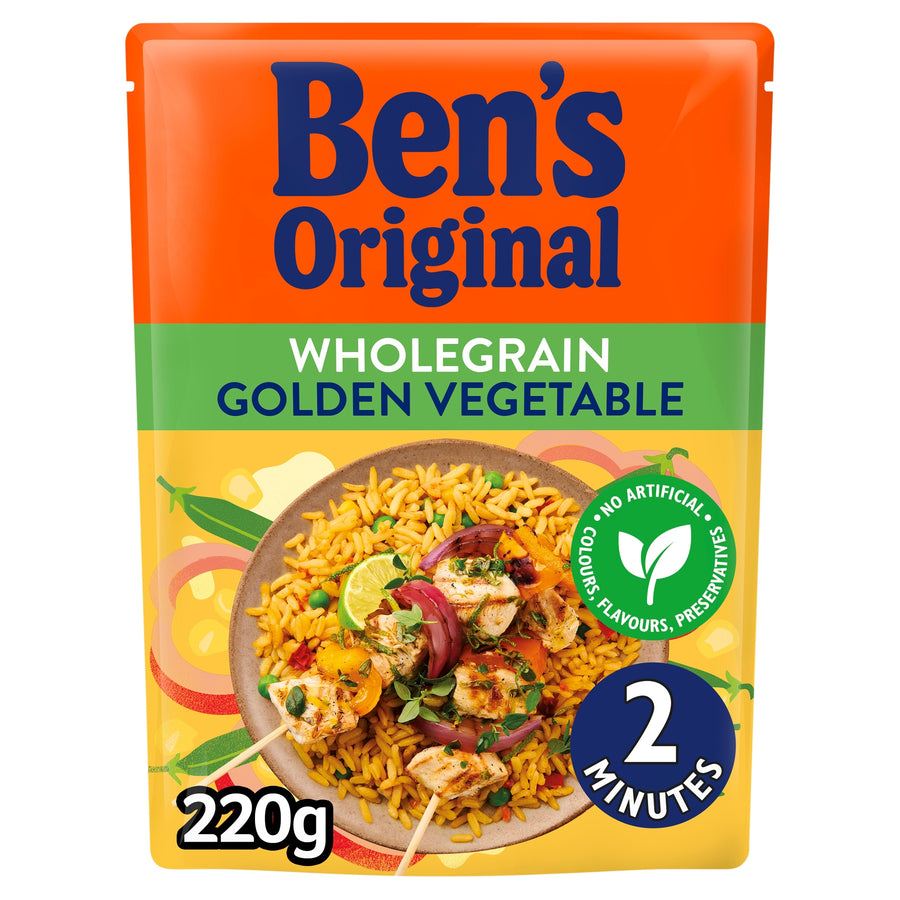 Bens Original Wholegrain Golden Vegetable Microwave Rice 220g