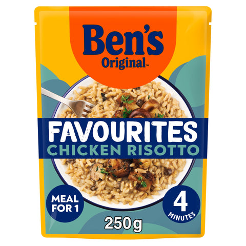 Bens Original Favourites Risotto Chicken and Mushroom Microwave Rice Instant Meal 250g